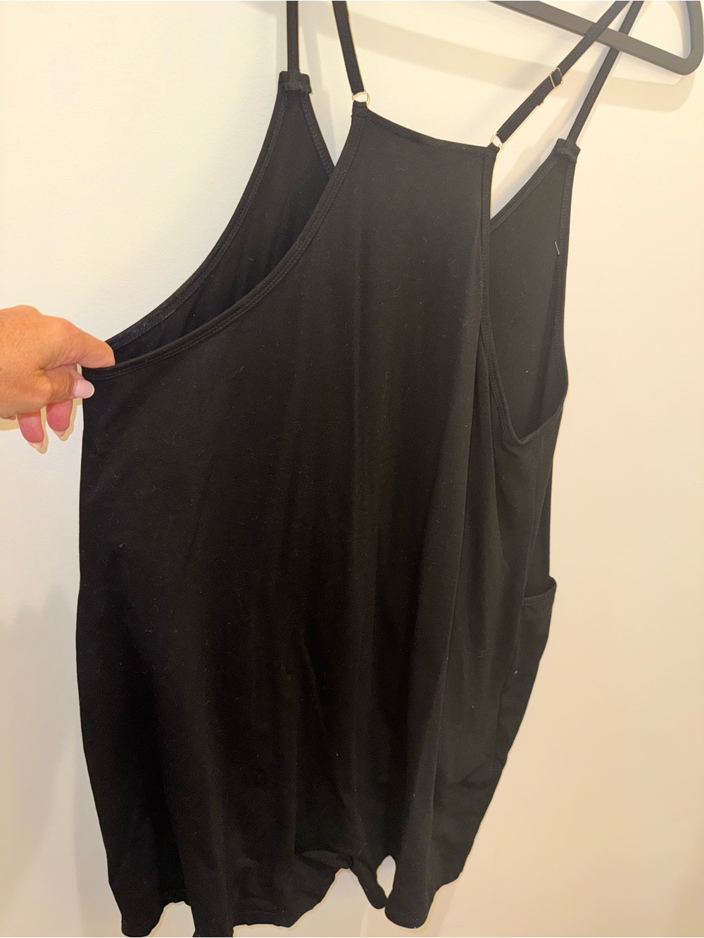 Amazon Black Sleeveless Romper with Pockets - Picture 5 of 7